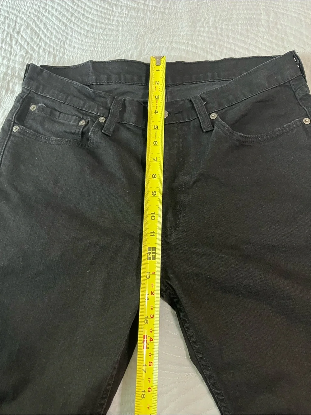 Levis 514 Straight Fit Jeans Mens 34x29 Black Denim Pants Classic Fit